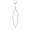 Collier navette en Or Blanc 18k Ligne Vendôme, L'Etabli du Bijoutier, Haguenau