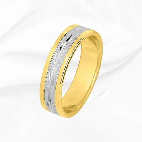 Alliance bicolore en Or Blanc et Jaune 750/000, Martin, L'Etabli du Bijoutier