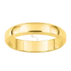 Alliance demi jonc chanfreinée 4 mm en or jaune 18 carats