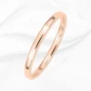 Alliance demi jonc en or rose, 2mm, Charlotte, L'Etabli du Bijoutier