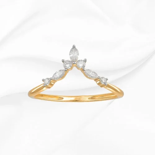 Alliance diadème diamants 0,22ct en or jaune 18k, L'Etabli du Bijoutier