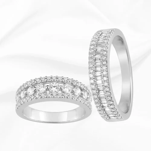 Alliance diamant en Or Blanc 750/000, à L'Etabli du Bijoutier