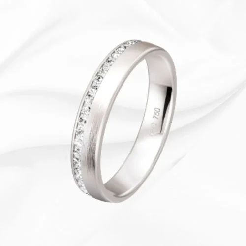 Alliance femme en or blanc 750/000, Evidence n°13, L'Etabli du Bijoutier, Haguenau