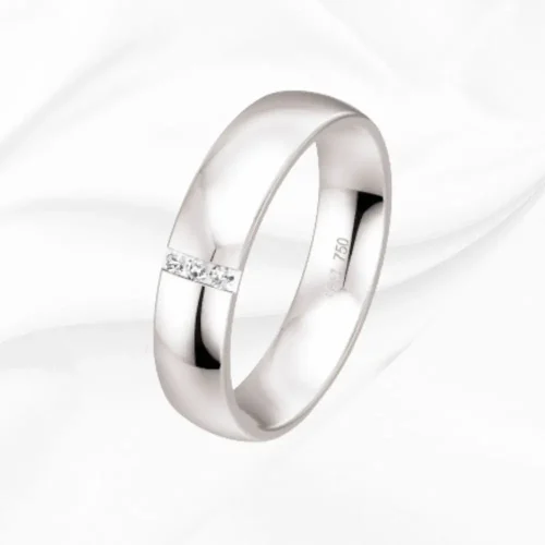 Alliance femme en or blanc 750/000, Evidence n°15, L'Etabli du Bijoutier, Haguenau