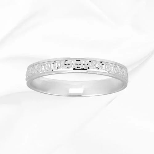 Alliance femme illusion diamants en or blanc 18k, Livia, L'Etabli du Bijoutier, Haguenau
