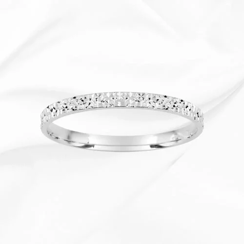 Alliance femme illusion diamants en or blanc 18k, Lya 2, L'Etabli du Bijoutier, Haguenau
