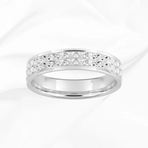 Alliance femme illusion diamants en or blanc 18k, Salomé, L'Etabli du Bijoutier, Haguenau