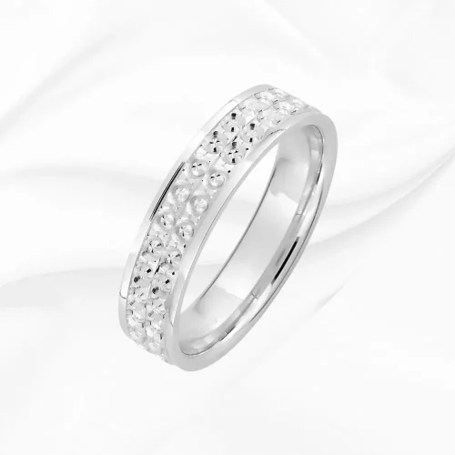 Alliance femme illusion diamants en or blanc 18k, Salomé, L'Etabli du Bijoutier, Haguenau