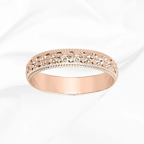 Alliance femme illusion diamants en or rose 18k, Eloise 3, L'Etabli du Bijoutier, Haguenau