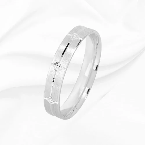 Alliance homme en or 750/000 blanc, Julien n°3.5, L'Etabli du Bijoutier