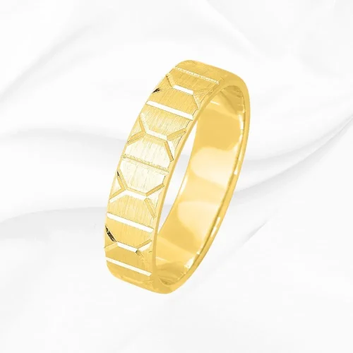 Alliance homme en or 750/000 jaune, Léo, L'Etabli du Bijoutier