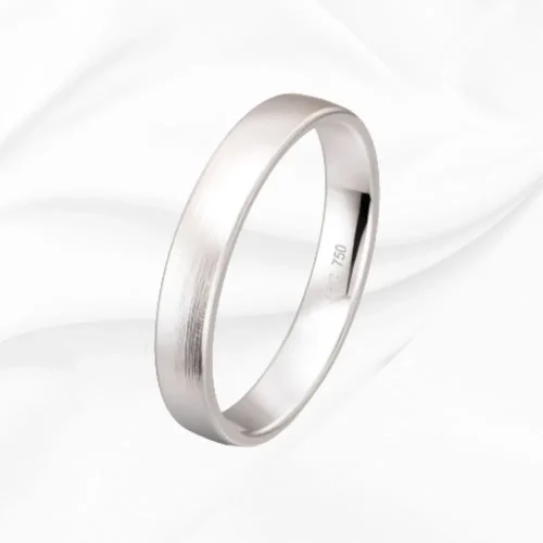 Alliance homme en or blanc 750/000 Evidence n°14, L'Etabli du Bijoutier, Haguenau