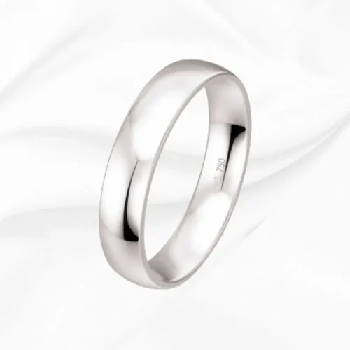 Alliance homme en or blanc 750/000 Evidence n°16, L'Etabli du Bijoutier, Haguenau