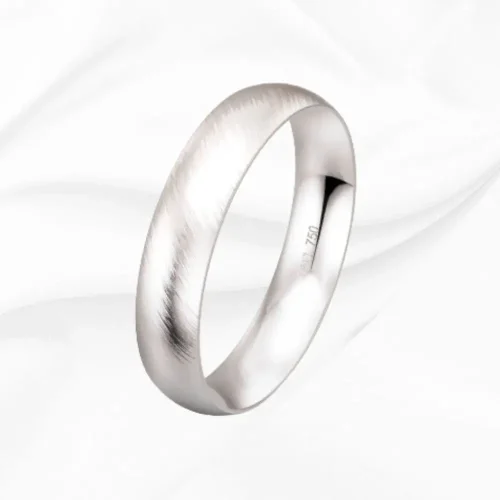 Alliance homme en or blanc 750/000 Evidence n°2, L'Etabli du Bijoutier, Haguenau