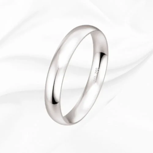 Alliance homme en or blanc 750/000 Evidence n°4, L'Etabli du Bijoutier, Haguenau