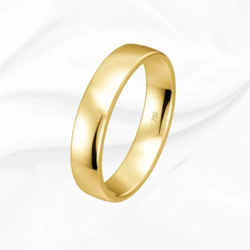 Alliance homme en or jaune 750/000 Evidence n°10, L'Etabli du Bijoutier, Haguenau