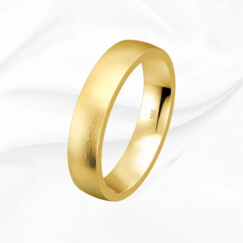 Alliance homme en or jaune 18k, promesse n°2, L'Etabli du Bijoutier, Haguenau