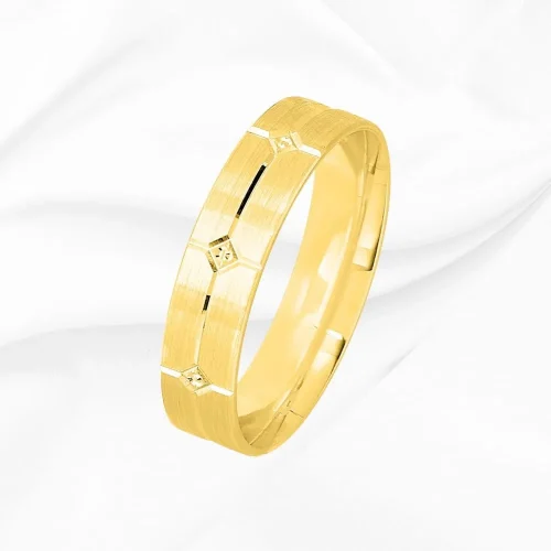 Alliance homme en or 750/000 jaune, Julien n°4.5, L'Etabli du Bijoutier