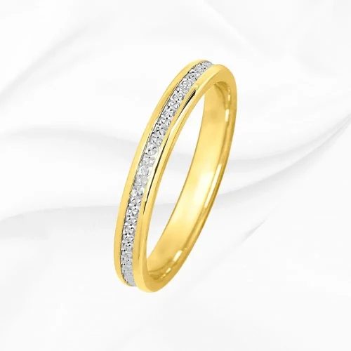 Alliance illusion en Or jaune et Blanc 750/000, L'Etabli du Bijoutier