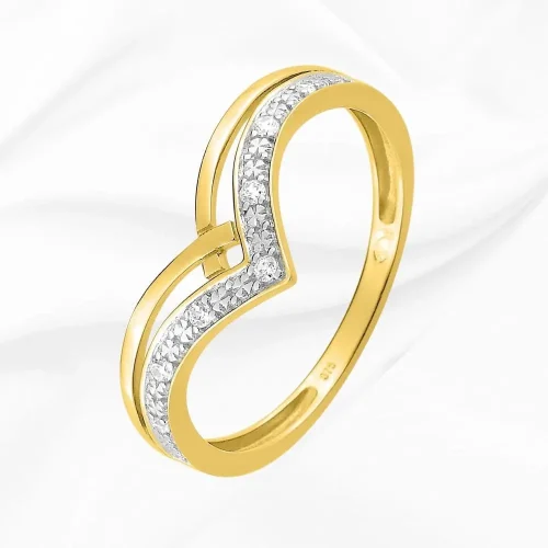 Alliance originale en Or 750/000 et diamants, L'Etabli du Bijoutier