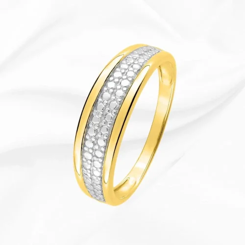 Alliance en Or Jaune et Blanc 750/000, L'Etabli du Bijoutier