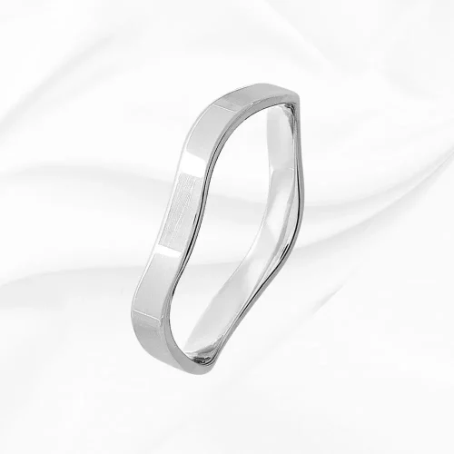 Alliance originale en Or Blanc 750/000, L'Etabli du Bijoutier