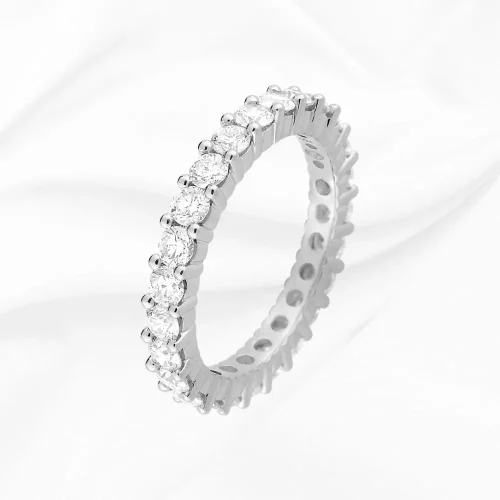 Alliance tour complet diamants, 1.90ct, en Or Blanc 750/000, L'Etabli du Bijoutier