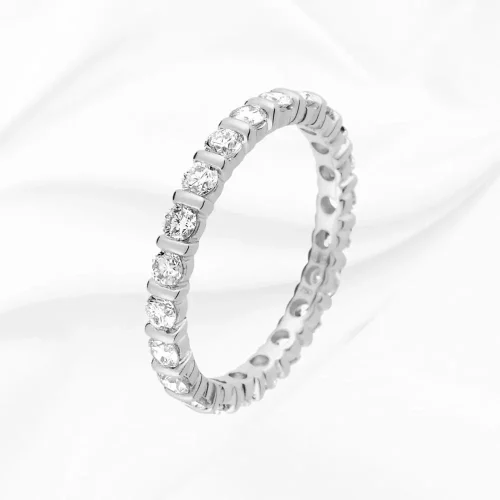 Alliance tour complet diamants, 1.1ct, en Or Blanc 750/000, L'Etabli du Bijoutier