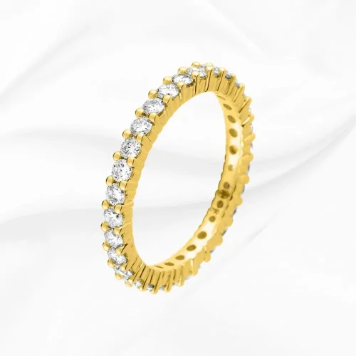 Alliance tour complet diamants, 1.05ct, en Or Jaune 750/000, L'Etabli du Bijoutier