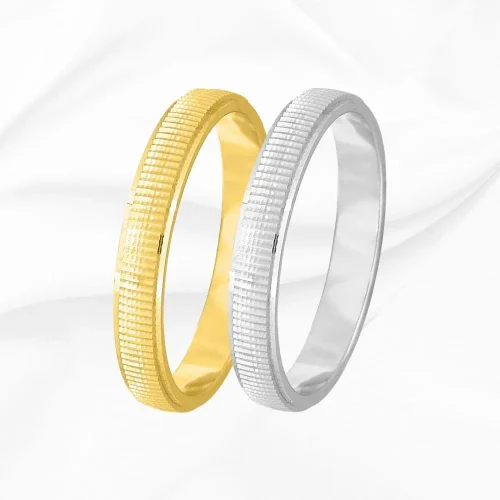 Alliances originales, homme, Or Jaune et Blanc 750/000, Alex n°3, L'Etabli du Bijoutier