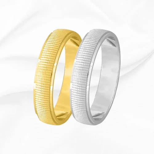 Alliances originales, homme, Or Jaune et Blanc 750/000, Alex n°4, L'Etabli du Bijoutier