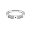Bague demi alliance en or blanc 18k et diamants, Ligne Vendôme, L'Etabli du Bijoutier, Haguenau