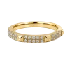 Bague demi alliance en or jaune 18k et diamants, Ligne Vendôme, L'Etabli du Bijoutier, Haguenau