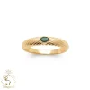 Bague en plaqué or et pierre verte, Veralda, L'Etabli du Bijoutier, Haguenau