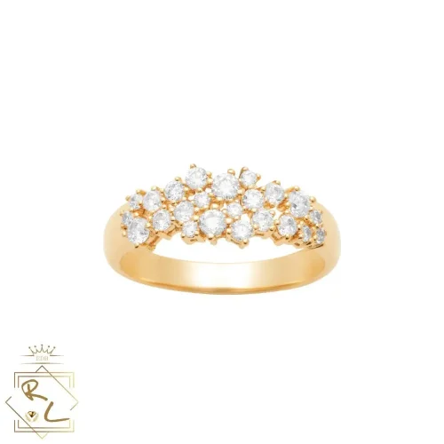 Bague en plaqué or et zirconiums, Astrella, L'Etabli du Bijoutier, Haguenau