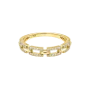 Bague fine 4 rectangles en or jaune 750/000 Ligne Vendôme, L'Etabli du Bijoutier, Haguenau