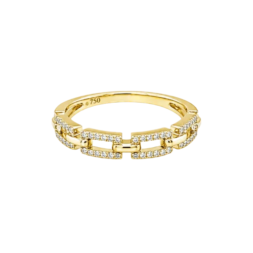 Bague fine 4 rectangles en or jaune 750/000 Ligne Vendôme, L'Etabli du Bijoutier, Haguenau