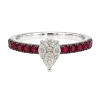 Bague illusion diamants et rubis en or blanc 18k Ligne Vendôme, L'Etabli du Bijoutier, Haguenau