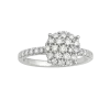 Bague pavage diamants en Or Blanc 18k, Ligne Vendôme, L'Etabli du Bijoutier, Haguenau