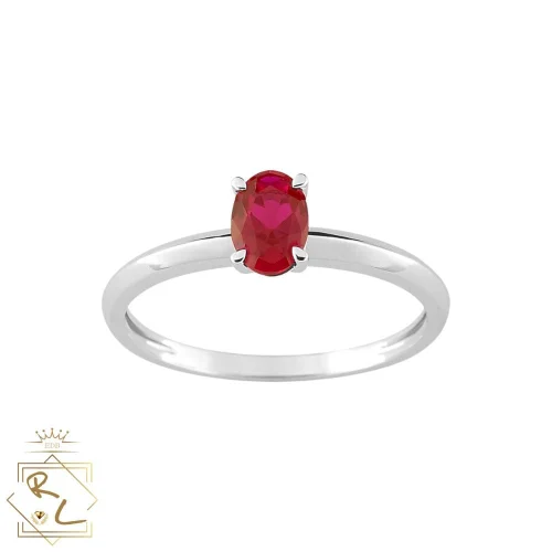 Bague rubis sur Or Blanc 750/000, L'Etabli du Bijoutier, Haguenau