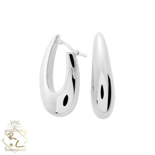 Boucles d'oreilles design goutte en Or Blanc 750/000, L'Etabli du bijoutier, Haguenau