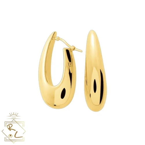 Boucles d'oreilles design goutte en Or Jaune 750/000, L'Etabli du bijoutier, Haguenau