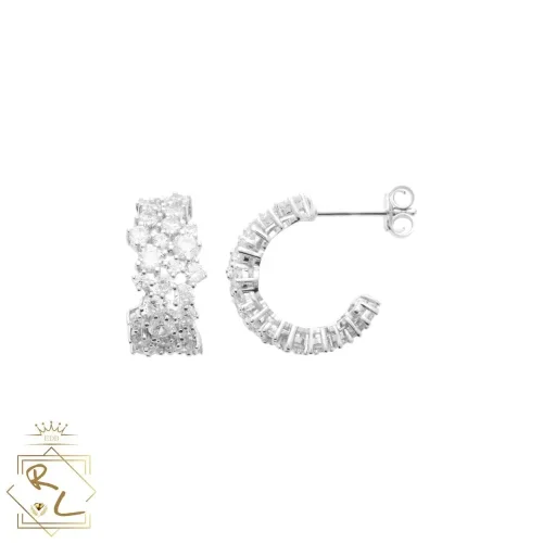 Boucles d'oreilles en argent 925/000 et zirconiums, Astrella, L'Etabli du Bijoutier, Haguenau