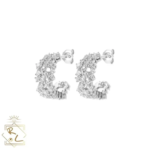 Boucles d'oreilles en argent 925/000 et zirconiums, Astrella, L'Etabli du Bijoutier, Haguenau
