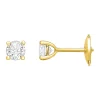 Boucles d'oreilles diamants, 0.60ct, en or jaune 18k, Annabelle, L'Etabli du Bijoutier, Haguenau