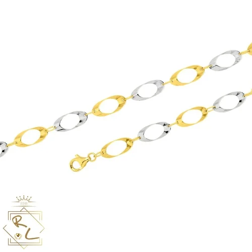 Bracelet bicolore en Or 750/000 Jaune et Blanc, L'Etabli du bijoutier, Haguenau