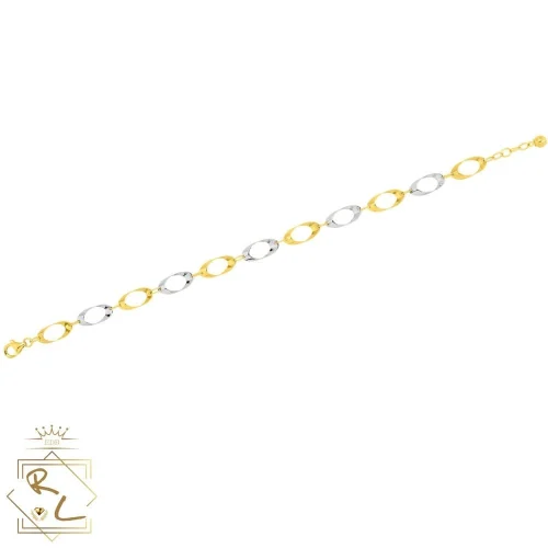 Bracelet bicolore en Or 750/000 Jaune et Blanc, L'Etabli du bijoutier, Haguenau