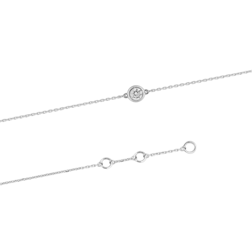 Bracelet diamant 0.20ct, serti clos en or blanc 18k, Lumi n°2, L'Etabli du Bijoutier, Haguenau