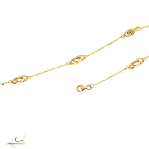 Bracelet en Or Jaune 750/000 et anneaux entrelaces, L'Etabli du Bijoutier, Haguenau
