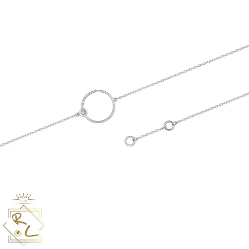 Bracelet fin cercle en Or blanc 18k et diamant, Orée 2, L'Etabli du Bijoutier, Haguenau